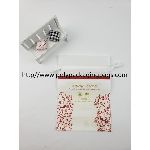 Fashional Plastic Bags With Drawstring Closure , Customized Logo Printed