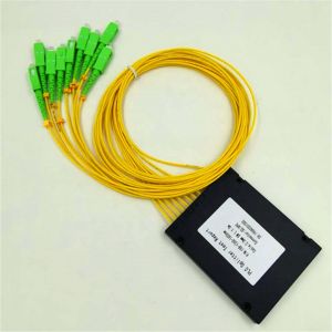 ABS Box FTTX Splitter Custom Length , Yellow 1*8/1*16 Type SC APC Splitter