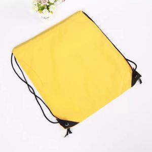 Custom Made Square Sports String Backpack With Long Hardness Handle