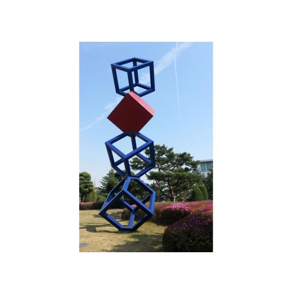 Cube Garden Large Stainless Steel Sculpture Outdoor Metal Art Sculpture