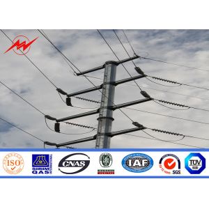 69kv Q345 Hot Dip Galvanized Steel Pole Transmission Line Poles 5m - 15m