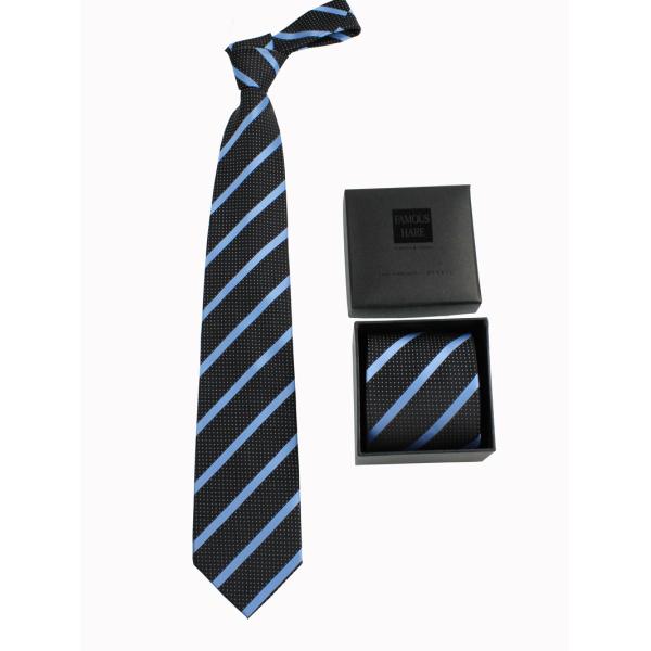 Men's border polyester Necktie for fashion of Japan New design