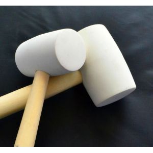 White Color Rubber Hammer with Wooden Handle RHA-1 in hand tools, tools.