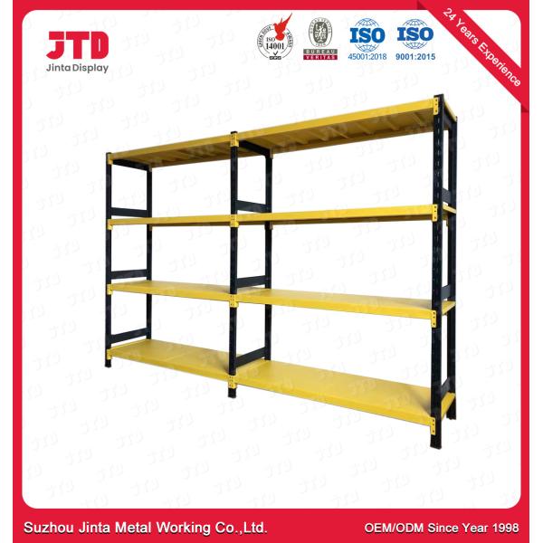 Buy Yellow And Black Color Medium Duty Warehouse Storage Racks With 4 Layers at wholesale prices