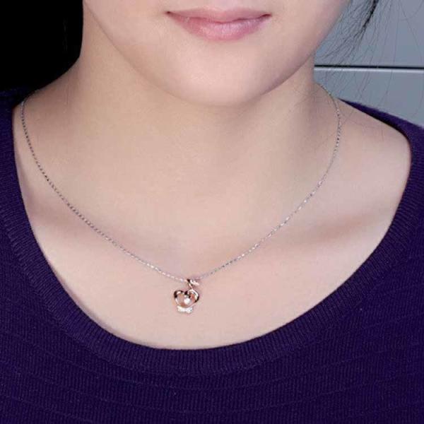 Fine Jewelry Rose Gold Apple Shape Charm Pendant with Diamonds (GDN017)