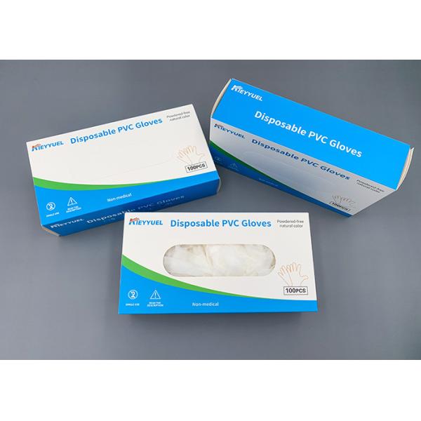 Odourless Clear And Blue Industry Vinyl Pvc Disposable Exam Gloves