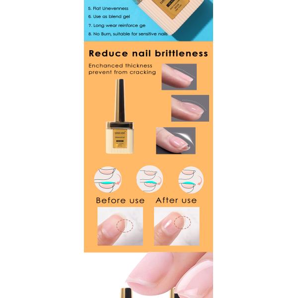 SAGALAGA Nail Reinforcing Gel Nail Polish Long Lasting Soak Off Strong Adhesive Gel Polish Wholesale Salon Supplier