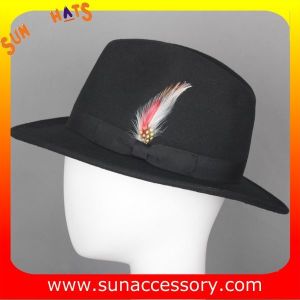 0070371 Sun Accessory customized winter wool felt fashion style fedora hats ,men