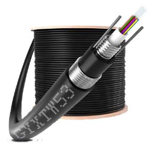 2 - 24 Core Aerial Duct Armored GYXTW Fiber Optic Cable Outdoor Overhead