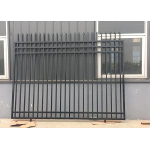 ISO9001 L2400mm Wrought Iron Tubular Steel Fence