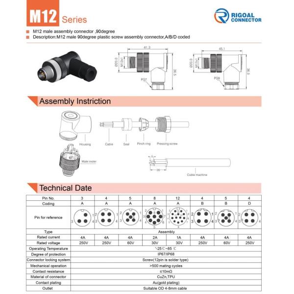 image M12 Waterproof Plastic Series Connector