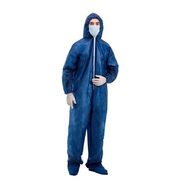 Buy SMS Medical Protective Clothing , Disposable Work Coveralls silicon free at wholesale prices