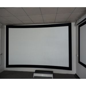 3D Silver Immersive curved theater screen , home cinema projection screen