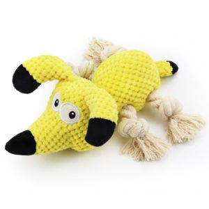 Cotton Rope Cat Chew Toys Squeaky For Teething Puppies