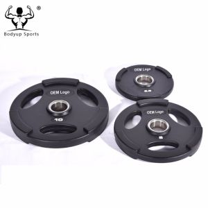 Rubber Coated Weight Plates / Weight Disc with 3 Grips