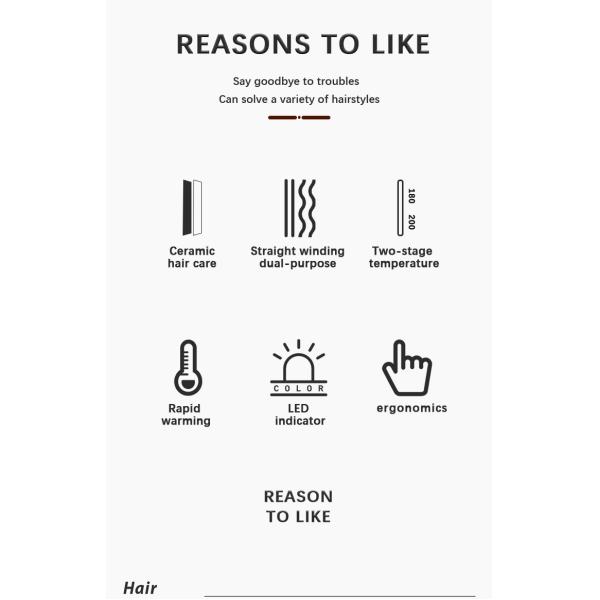 Roll Straight Dual Ceramic Hair Straightening Iron with 2200mah Battery Cell