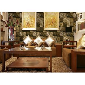 China 3D Wood Printing PVC Material Living Room Decoration Wallpaper For 0.53*10M on sale