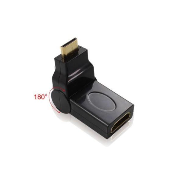 Buy 180 Degree Rotation Swivel MINI HDMI Male to HDMI Female M/F Adapter Converter at wholesale prices