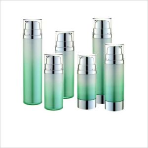 15ml 30ml 50ml PMMA Empty Airless Pump Bottle Silver Airless Dispenser Bottles