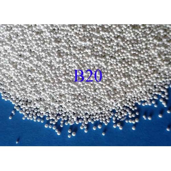 Buy High Strength Ceramic Microbeads , Metal Surface Cleaning B20 Zirconia Blasting Media at wholesale prices