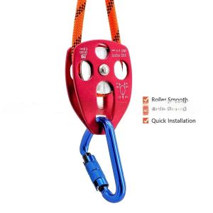 Versatile Climbing and Descending Hardware 7075 Rescue Pulley Aluminum Bearing
