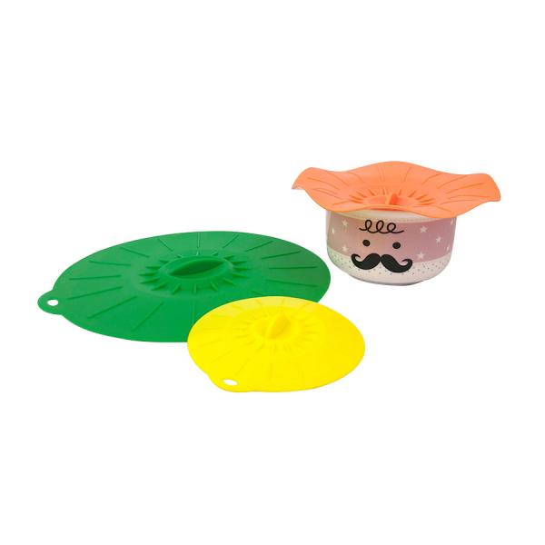 new design BPA Free Food Safe Customize best seller Fresh Silicone Tops Suction Vacuum Vegetable Cover for bowl