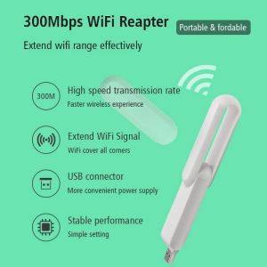 Pocket Foldable 300Mbps Wireless 2.4G Signal Amplifier