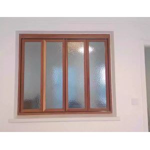 Modern Aluminum Vertical Folding Window, Push up Fold up Glass Folding Window