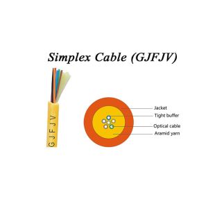 6C Singlemode G652D Fiber Optic Cable With 0.9mm Tight Buffered Cable