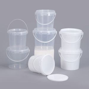 Custom 1L Food Grade Plastic Bucket for Paint Water With Lids ISO9001SGS