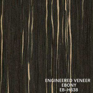 Customized Reconstituted Ebony Wood Veneer H638 Straight Grain Thickness 0.15-0