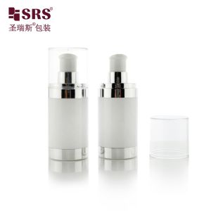 15ml 30ml 50ml Empty Cosmetic Packaging Facial Lotion Pump Replaceable White