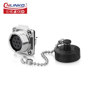 CNLINKO 7 Pin IP68 Waterproof M20 Metal Wire Connector With 16-18AWG
