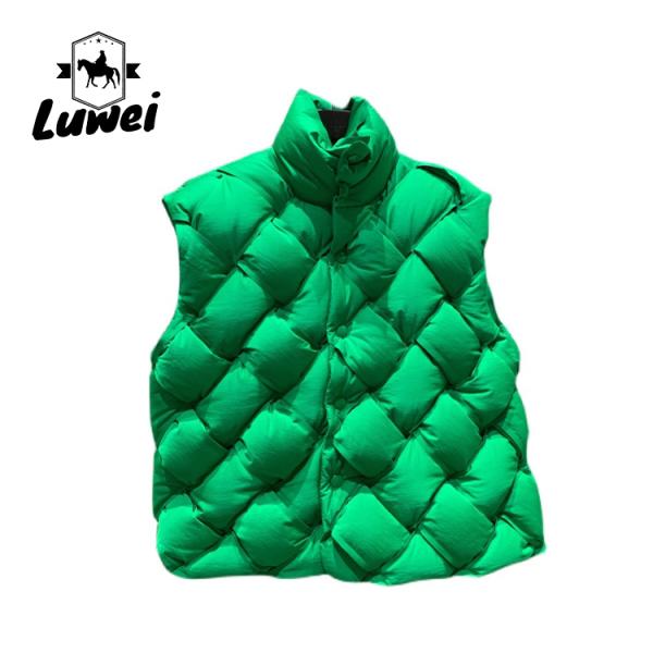 2022 New Fashion Warm Down Green Utility Vest Loose Mens Workout Sleeveless Vest Waistcoats Gilet