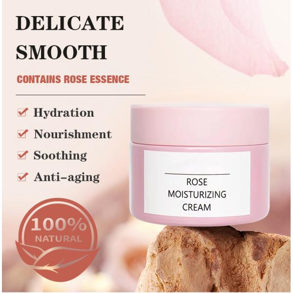 OEM ODM Long Lasting Hydration Damascus Rose Facial Moisturizer for Tightening Improve Roughness Skin Care Face Cream Lotion