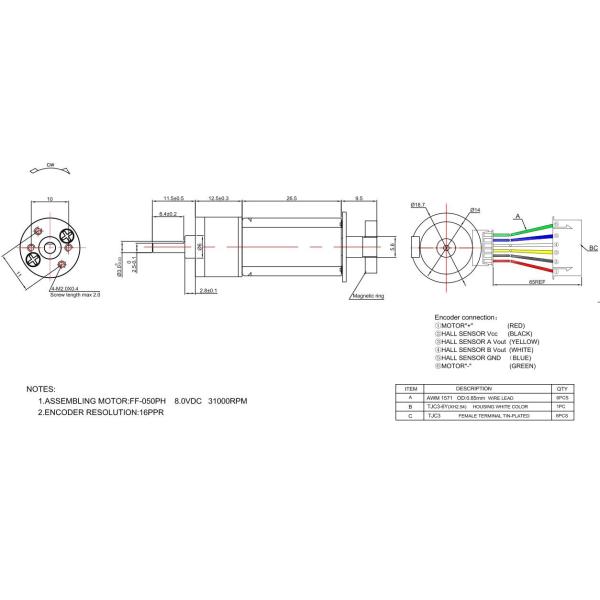 High Accuracy Electric Motor Encoder For Medical Instruments RoHS Approved