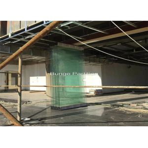 Pakistan Exhibition Show Room Folding Glass Partition Wall Under A Steel Beam