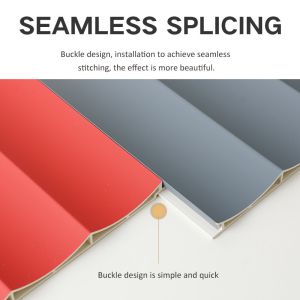 15mm Wood Plastic Composite Wall Cladding WPC Fluted Wave Panel