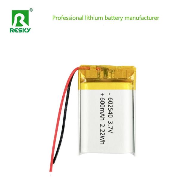 Li-ion battery cell 602540 600mAh 3.7V 2.22wh Rechargeable Power lithium ion Batteries For wearable devices