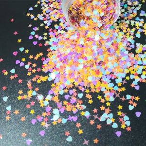 Make Your Craft Stand Out with Hart Shape Mixed Star Shape Glitter Sequins Glitter Powder Cosmetic Chunky Body Glitter