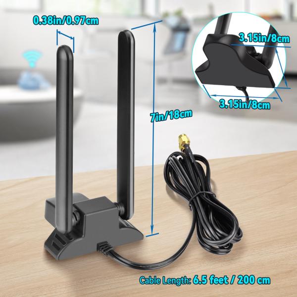 2.4GHz 5GHz 6GHz Magnetic Base WiFi Antenna