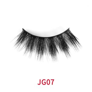 Natural Black Silk Strip Lashes , Handmade 3D Silk Lashes