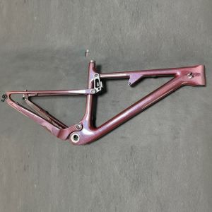 China 29 XC Full Suspension Carbon Mountain Bike Frame Chameleon Painting Dark Red on sale