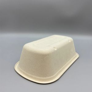 Biodegradable Sustainable Bagasse Sugarcane Clamshell Box With Lid