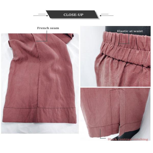 Solid Dye Tencel Linen Wide Leg Long Trousers