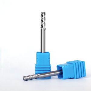 4mm 1/8" 1/16" Aluminum End Mill 45 Degree 3 Flutes Polished Solid Carbide