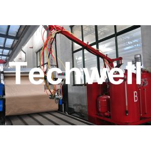 0.4mm - 0.75mm Steel Sheet PU Insulated Sandwich Panel Machine For Mobile House,