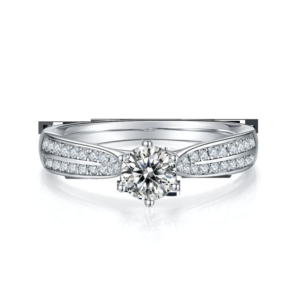 9K Gold Jewelry Minimalist Designs Moissanite 925 Silver Ring Set