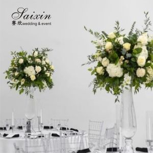 Wholesale Tall Wedding Decoration Centerpiece Gold Glass Wedding Flower Vase