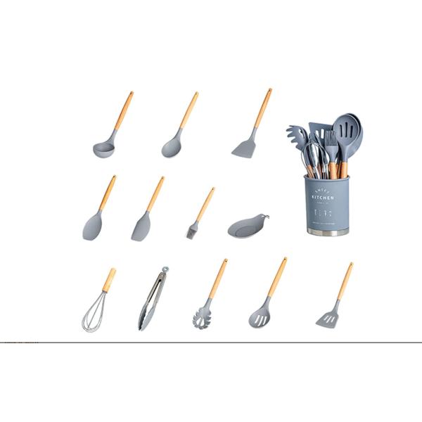 Buy Leadfree Silicone Kitchen Set Utensils , Heatproof Silicone Turner Spatula Set at wholesale prices